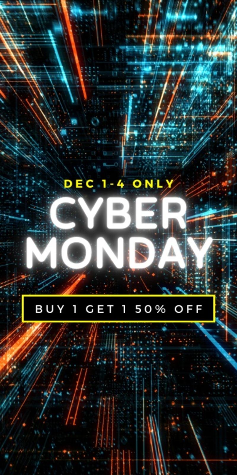 Cyber Monday Deal: Buy 1, Get 1 50% Off